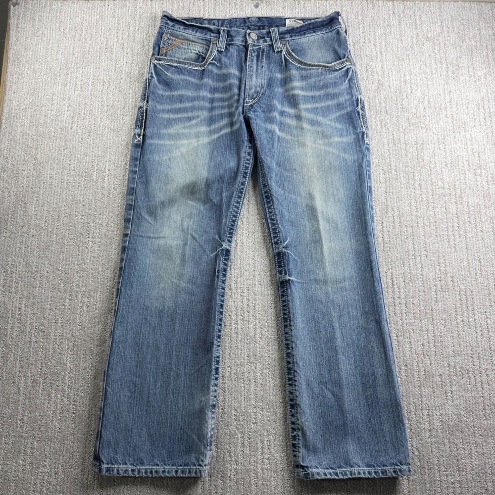 Ariat M4 Low Rise Boot Cut Jeans Mens Size 32x30 Blue Denim